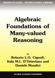 Cover of Algebraic foundations of many-valued reasoning by Roberto Cignoli