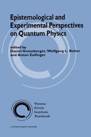 Front cover of Epistemological and Experimental Perspectives on Quantum (VIENNA CIRCLE INSTITUTE YEARBOOK Volume 7) (Vienna Circle Institute Yearbook) by Unknown