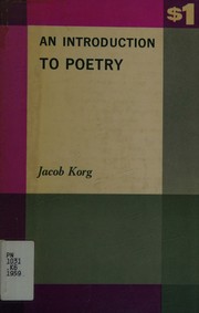 Front cover of An introduction to poetry by Jacob Korg