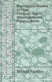Front cover of Macroscale models of flow through highly heterogeneous porous media by Mikhail Panfilov