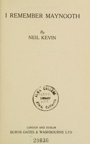Front cover of I remember Maynooth by Neil Kevin