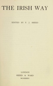 Front cover of The Irish way by Frank J. Sheed