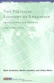 Front cover of The political economy of education by Mark Gradstein