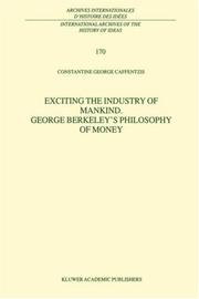 Front cover of Exciting the Industry of Mankind by Constantine George Caffentzis