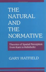 Front cover of The natural and the normative by Gary C. Hatfield