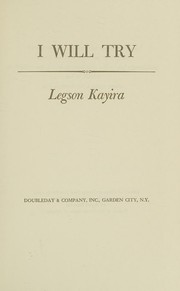 Cover of I will try by Legson Kayira