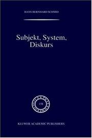 Cover of Subjekt, System, Diskurs by Hans Bernhard Schmid