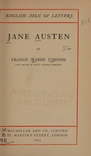 Cover of Jane Austen by Francis Warre Cornish
