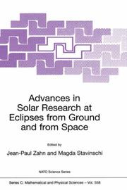 Front cover of Advances in Solar Research at Eclipses from Ground and from Space (NATO Science Series: C Mathematical and Physical Sciences Volume 558) by Unknown