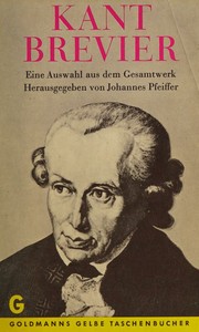 Cover of Kant-Brevier by Immanuel Kant