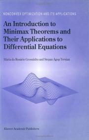Cover of An introduction to minimax theorems and their applications to differential equations by M. R. Grossinho