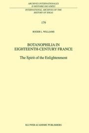 Front cover of Botanophilia in eighteenth-century France by Roger Lawrence Williams