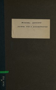 Front cover of Kindergarten and primary school for the blind by Michael Anagnos