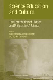 Front cover of Science education and culture by Fabio Bevilacqua