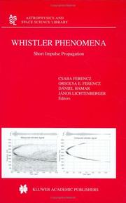 Front cover of Whistler phenomena by O. Ferencz