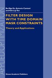 Front cover of Filter design with time domain mask constraints by Ba-Ngu Vo