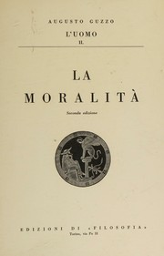 Cover of La moralità by Augusto Guzzo