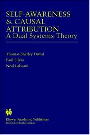 Front cover of Self-awareness & causal attribution by Thomas Shelley Duval