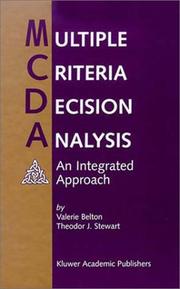 Cover of Multiple criteria decision analysis by Valerie Belton