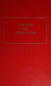 Front cover of The Law of computers by Grace W. Holmes