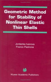 Front cover of Geometric method for stability of non-linear elastic thin shells by Jordanka Ivanova