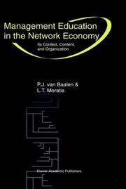 Front cover of Management education in the network economy by L. T. Moratis