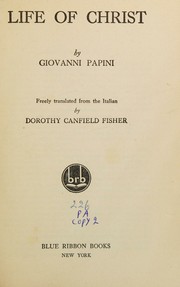 Front cover of Life of Christ by Papini, Giovanni
