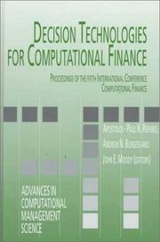 Front cover of Decision technologies for computational finance by International Conference Computational Finance (5th 1997 London Business School)