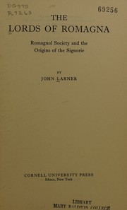Cover of The lords of Romagna by John Larner