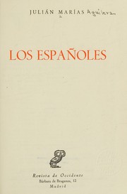 Cover of Los españoles by Julián Marías