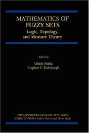 Cover of Mathematics of fuzzy sets by Ulrich Höhle