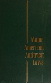 Front cover of Major American antitrust laws by Heinrich Kronstein