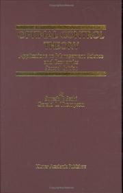 Cover of Optimal control theory by Suresh P. Sethi
