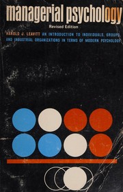 Front cover of Managerial psychology by Harold J. Leavitt