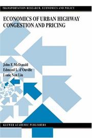 Cover of Economics of urban highway congestion and pricing by McDonald, John F.