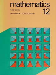 Front cover of Mathematics 12 by J. J. Del Grande