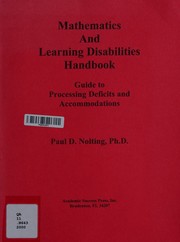 Cover of Mathematics and learning disabilities by Paul D. Nolting