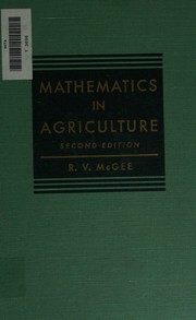 Front cover of Mathematics in agriculture by Roger Valentine McGee