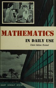 Front cover of Mathematics in daily use by Hart, Walter W.
