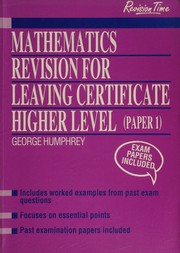 Front cover of Mathematics revision for Leaving Certificate by George Humphrey