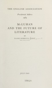 Cover of McLuhan and the future of literature by Rebecca West