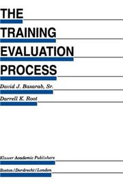 Cover of The training evaluation process by David J. Basarab