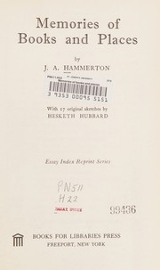 Cover of Memories of books and places by John Alexander Hammerton