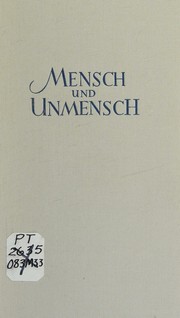 Cover of Mensch und Unmensch by Eugen Roth