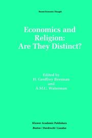 Front cover of Economics and religion by Anthony Michael C. Waterman