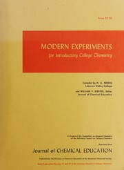 Cover of Modern experiments for introductory college chemistry by H. A. Neidig