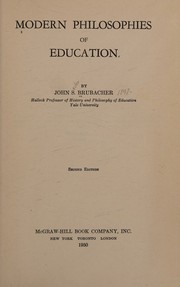 Cover of Modern philosophies of education by John Seiler Brubacher