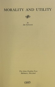 Cover of Morality and utility by Jan Narveson