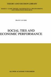 Cover of Social ties and economic performance by Frans van Dijk