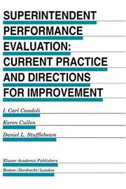 Cover of Superintendent performance evaluation by I. Carl Candoli